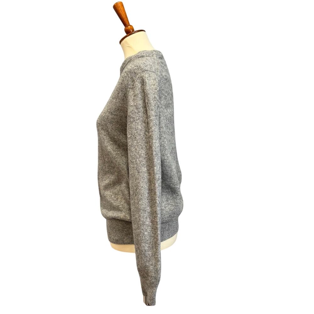 VTG Y2K GAP Heather Gray Lambs Wool Blend Crewneck Sweater Preppy Poetcore, M - Picture 4 of 7